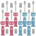 HOGREL Toothbrush for Kids with Dust Covers Suction Cup for Fun & Easy Storage Kids Toothbrushes Soft Bristle Toothbrushes for Kids 8 Pack