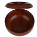 HURRISE Shaving Soap Bowl Rubber Wood Shaving Soap Cream Bowl Men Foaming Shaving Bowl with Lid