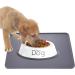 Silicone Non-Slip Dog Food Mat - Waterproof Pet Feeding Placemat for Small Animals - 18.5 x 11.8, Grey - Buy Online on GoSupps.com
