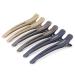 Aimike 6 hair clips hair clips for style and cutting compartment clamps hairdresser hair clips women no trace hair clip with silicone tape hair clips hairdressing requirement for thick & thin hair- neutral 6 neutral