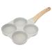 Qyebavge 4 Hole Nonstick Egg Hamburger Frying Pan Mini 4-Cup Omelette Pan with Handle for Universal Flat Bottom Induction Cooker