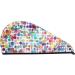 Colorful Watercolor Dots Microfiber Hair Towel - Soft Super Absorbent Wrap for Long Curly & Thick Hair | Quick Dry Coral Velvet Cap for Women - Buy Online on GoSupps.com