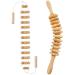 Holz therapy massage tools lymphatic drainage massage wood massage scooter stick & scooter rope set smooth curved muscle roller for body shape muscle pain