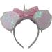 Iconic Disney Castle Display Mouse Inspired White Alice Headband With Big 5" Sequin Top Bow Handmade - Buy Online on GoSupps.com