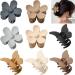 8 Pcs Butterfly Flower Claw Clips Butterfly Hair Clips Non Slip Matte Jaw Clips Medium Strong Hold Butterfly Hair Clamps & Spiral Hair Ties Elastic Ponytail Holder for Women Girls Thick Thin Hair Plain color