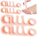 Obelunrp toes separator 2 pairs of soft silicone toes spacers reusable elastic toe smooths pain relief toe spacers for men who re -align women