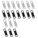 Dalaetus 20 pieces zip zipper zipper replacement removable metal rice closure repair zipper change for jackets suitcases clothes shoes (black silver)