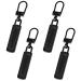 4 pieces zip zipper metal zipper pull spare parts zipper zipper universal replacement zipper removable rice lockers for jeans jackets wallet suitcases pants coat (black)