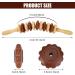 41cm Wooden Massage Roller - Anti-Cellulite Fascia Roll with Handle for Neck Legs & Back Relief - Buy Online on GoSupps.com