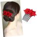 DOITOOL 1pc Floral Hair Comb Hair Accessories for Women Hair Combs for Women Hair Teasing Comb Hair Jewels for Women Flower Hair Clip Hair Side Comb Pearl Hair Clip Headgear Bride Jewelry - Buy Online on GoSupps.com