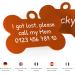 ENGRAVO Large Orange Dog Tag Bone 38mm - Custom Engraved Pet ID Tag with 2 Key Rings - Buy Online on GoSupps.com
