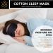 Samadhaan Cotton Sleep Mask for Sleeping | Soft 100% Blackout Eye Mask with Nose Wire | Adjustable Band | Travel Essential for Women Men - Black - Buy Online on GoSupps.com
