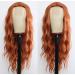 Ginger Orange Lace Front Loose Wave Wig - 24 Inch Natural Synthetic Hair Replacement for Women - Buy Online on GoSupps.com