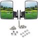 10L0L Golf cart Side Mirrors for Club Car EZ-GO Yamaha and Others (No-Drilling Required Option) Drilling Required Black