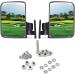 10L0L Golf cart Side Mirrors for Club Car EZ-GO Yamaha and Others (No-Drilling Required Option) Drilling Required Black