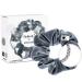 Bellody Scrunchies with - velvety soft strong hold Velvet look exclusive colors (1 piece - Urban Gray) - Hair tie scrunch in gray