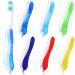 6 Pieces Travel Toothbrushes Folding Portable Toothbrush Foldable Toothbrush Collapsable Backpacking Toothbrush Fold up Toothbrush with Built in Cover for Women Men Kid Camping Hiking Travel 6 Colors