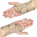 NuCamper Night Wrist Brace for Carpal Tunnel Pain Relief - Right Hand, Adjustable Straps, Compression Sleeve - Ideal for Men and Women - Beige, Small/Medium - Buy Online on GoSupps.com