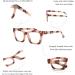 Hubeye Retro Oversized Blue Light Filter Glasses - 2-Pack Fashionable Women's Quadratical Frame - Anti-Blue Light Readers with Pink/Light Gray Stripes - 0.0 Diopters - Buy Online on GoSupps.com