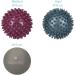 Navaris 3x Massage Ball Set - Hedgehog & Lacrosse Balls for Shoulder Back Foot & Hand Relief - Medium Hard Fitness Tools - Buy Online on GoSupps.com