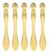 Healeved Lot de 5 spatules applicatrices en m tal pour cr me contour des yeux et visage avec rouleau de massage portable. Id ales pour les femmes.