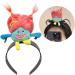 JSGHGDF Funny Hairhoop Cartoon Plush Hairband Music Festival Hairband Kids Birthday Party Wear Women Face Washing Headband Light green fried ha - Buy Online on GoSupps.com