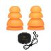 Pro Ears Audiomorphic Earplugs Shooting Ear Protection Noise Canceling Earbuds Hearing Protection Concert Ear Plugs Carrying Case Included Orange (Large) Large Orange
