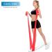 Premium Fitness Bands - 1.2m/2m Resistance Bands for Physiotherapy & Fitness | Long Exercise Bands for Women & Men | Gymnastics Band 2m - Medium Red #2 - Buy Online on GoSupps.com
