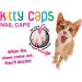Kitty Caps Nail Caps: White/Orange and Clear/Blue Glitter 40 Count Large white orange & clear blue L - Buy Online on GoSupps.com