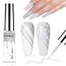 SUPWEE Silver Reflective Gel Polish Liner Gel Glitter Diamond Gel Liner Nail Art for Nails Sparkle Disco Drawing Gel Liner Polish Nail Painting for DIY Nail Art Design Manicure Soak Off Lamp Gel Silver Reflective Liner G...