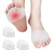 Toe Separators 6 Pieces Bunion Corrector for Overlapping Toes Big Toe Straighteners Toe Spacers Relieve Foot Pain Metatarsal Spacer Silicone Hallux Valgus Corrector (White) White (6 Piece)