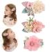 3pcs Hair Clips With Floral Alligator Hairpins Headwear Barrettes Fashion Accessories for Girls  Baby Toddles Toddler Bows