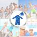 Upandfast Baby Boy Swimwear Set with Sun Hat | UPF 50+ Sun Protection | Blue Shark Design | 3-6 Months - Buy Online on GoSupps.com