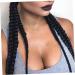 minkissy Ponytail Three Strand Braid Ponytail Extension Braided Hair Piece Elastic Hair Bands Braid Hair Band Braid Extensions Ponytails Long Braided Wig Hair Extensions for Braids Girl 45X6CM Black - Buy Online on GoSupps.com