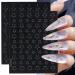 Airbrush Nail Stencils - French Star Heart Bear Butterflies Decals | DIY Nail Designs Stickers - Buy Online on GoSupps.com