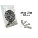 25 Silver Metal Tear Drop Snap Hair Clips - 40mm Size with Hole - Buy Online on GoSupps.com