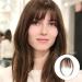 Clip In Bangs & Fringe Real Hair Extensions | Light & Dark Brown - Perfect for Women - Buy Online on GoSupps.com
