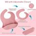 Lookka Baby Weaning Set - 4 Pcs BPA-Free Silicone Feeding Set for Babies & Toddlers - Pink - Buy Online on GoSupps.com