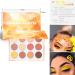Yeweian Glitter Matte Orange Pink Eyeshadow Palette - 12 Colors Shimmer High Pigmented Makeup, Waterproof & Long-Lasting for Women - Buy Online on GoSupps.com