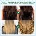 Upgraded 2-in-1 Mini Curling Wand & Flat Iron | Portable Hair Straightener for Travel | Long-Lasting Dual Purpose Styling Tool (Dark Green) - Perfect for Women with Short Hair - Buy Online on GoSupps.com