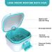 ARGOMAX Leak-Proof Prosthesis Box - Sustainable Denture & Brace Storage with Sieve (White + Cyan) | Shop Internationally - Buy Online on GoSupps.com