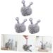FRCOLOR 6 Pcs Bath Flower Sponge Set for Body Cleaning - Natural Shower Scrubber Mesh Pouf with Cartoon Grey Design - Buy Online on GoSupps.com