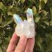 Natural Crystal Rough Gems for Decoration 90-100g White Flame Aura Quartz Crystal Cluster Aura Crystal