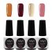 JOLIGEL 4Pcs Gel Nail Polish Set Starter Kit 7.3ml Soak Off for Nail Art Design UV LED Manicure Semi Permanent Long Lasting Mirror Finish Non-Toxic Resin 009 Caramel/Burgundy/Beige/Pink 009 Caramel / Burgundy / Beige / Pink