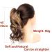 Short Wavy Ponytail Extensions - 40cm Synthetic Claw Ponytail in Brown Black | 16 Inches Ladies Wig - 90g - Buy Online on GoSupps.com