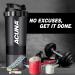 ACUNA Protein Shaker Bottle 600ml - 3-Layer Twist Off Cups - Steel Mixing Ball - Easy to Clean - Gym & Sports Shaker Bottle (Black) - Buy Online on GoSupps.com