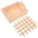 Healeved 1stk storage box for essential oils Storage dispenser for essential oils Presentation stand for essential oils wooden donor container Massivwood Network travel wooden plate