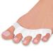 Toe Separators for Overlapping Toes and Restore Toes  Silicone Bunion Corrector  Toe Spacers for Feet  Hammer Toe Straighteners  Spacers for Crooked Toes  for Women and Men  2 pcs Set (White)