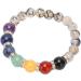 Chakra Bracelet with Crystals | 7 Chakras Meditation & Relaxation | Unisex Stress Relief Bracelet for Energy Balance & Inner Peace - Buy Online on GoSupps.com
