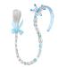 FASHION YO Kids Girls Toddlers Blue Elsa Ponytail Hair Extension Party Hair clips Snowflake Crown Headband Hairband Costume Dress up Braided Wigs Elsa Snowflake Headband